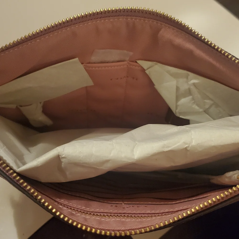 Coach Pink Metallic Large Tech Pouch - Picture 5 of 5